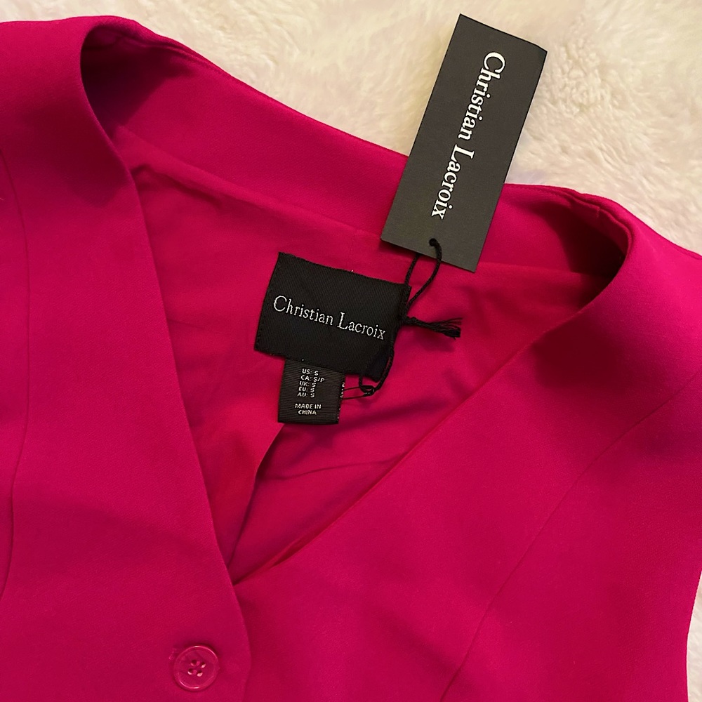 Christian Lacroix hot pink vest size small